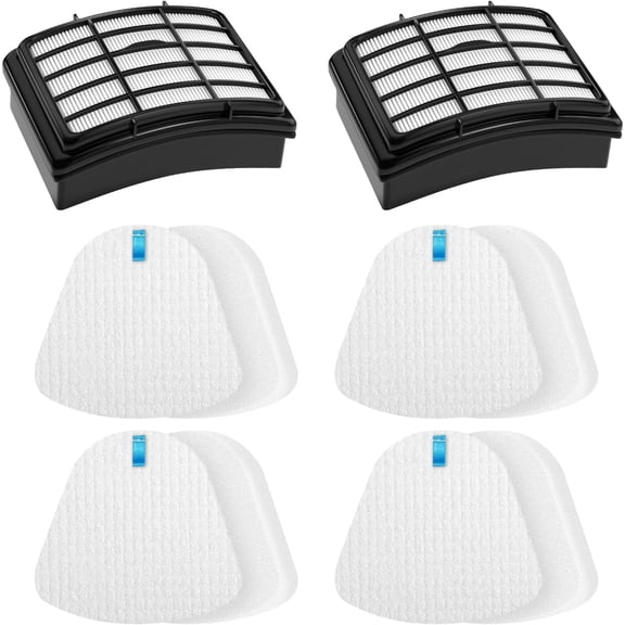 6-Piece Filter Kit for Shark Navigator NV350 NV352 NV360, Includes 2 HEPA   4 Foam Filters, Replacement Parts XFF350 & XHF350