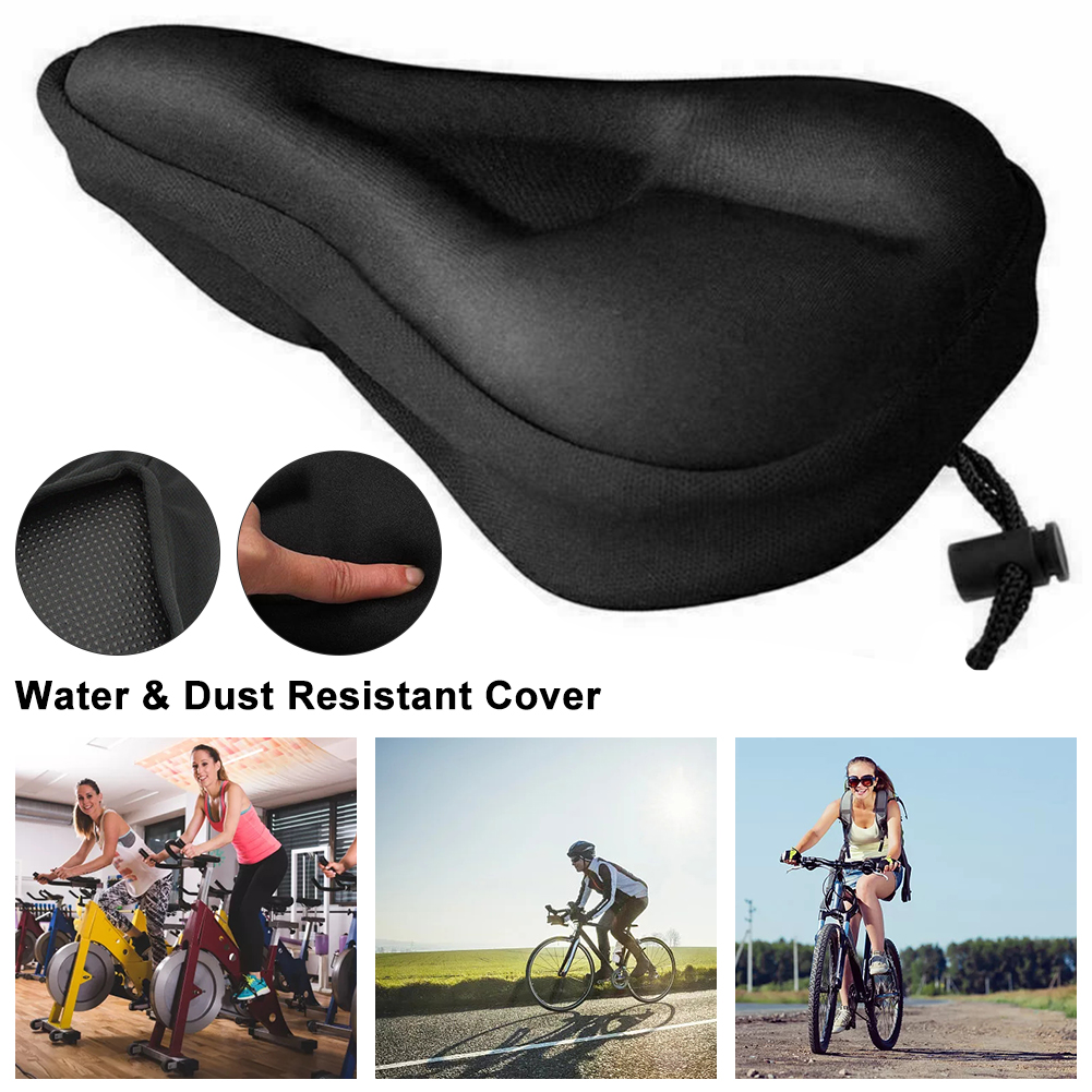 BS031 Extra Soft Sponge Silicone Bicycle Seat Bike Saddle Cushion with Water&Dust Resistant Cover KEEYSUN Bike Seat Cover 