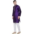 thumbnail image 2 of Kurta Pyjama pour Hommes Vêtements de Fête de Mariage (Violet, TG), 2 of 5