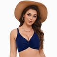 thumbnail image 3 of UAYOTSE Women's Bikini Tops Twist Front Cross Back Adjustable Straps Padded Swimsuit Bathing Suit Top,Sizes S, 3 of 9