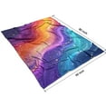 thumbnail image 4 of Rainbow Tie Dye Wave Pattern Blanket,Comfortable Soft Flannel Throw Blanket,All Season,Warm Lightweight Blankets for Sofa Bed Couch Living Room Chair,60"x80", 4 of 4