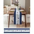 thumbnail image 6 of Hokiten Table Runners 72 Inches Long Dress Scarves, Navy Blue Coastal Farmhouse Kitchen/Dining Table Runner, Coffee Tablerunners, Summer Beach Starfish Coral Striped 13x72 Inch, 6 of 7
