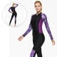 thumbnail image 5 of Traje de neopreno para mujer Traje de buceo Piel de buceo Surf Morado L Sunnimix Traje de buceo de cuerpo entero, 5 of 7