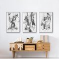 thumbnail image 6 of Graphite Abstract I - Framed Premium Gallery Wrapped Canvas L Frame 3 Piece Set - Ready to Hang, 6 of 9