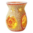 thumbnail image 4 of Billuyoard Quemador de cera aromática, quemador de aceite de vidrio, difusor de aceite esencial hecho a mano único, calentador de cera, difusor Iluminación y accesorios Naranja, 4 of 5