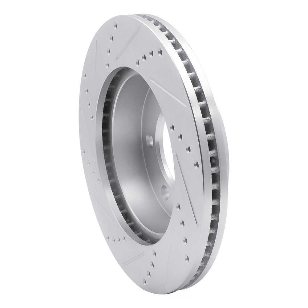Dynamic Friction Company 631-93000R DFC Brake Rotor - Drilled And Slotted - Silver
