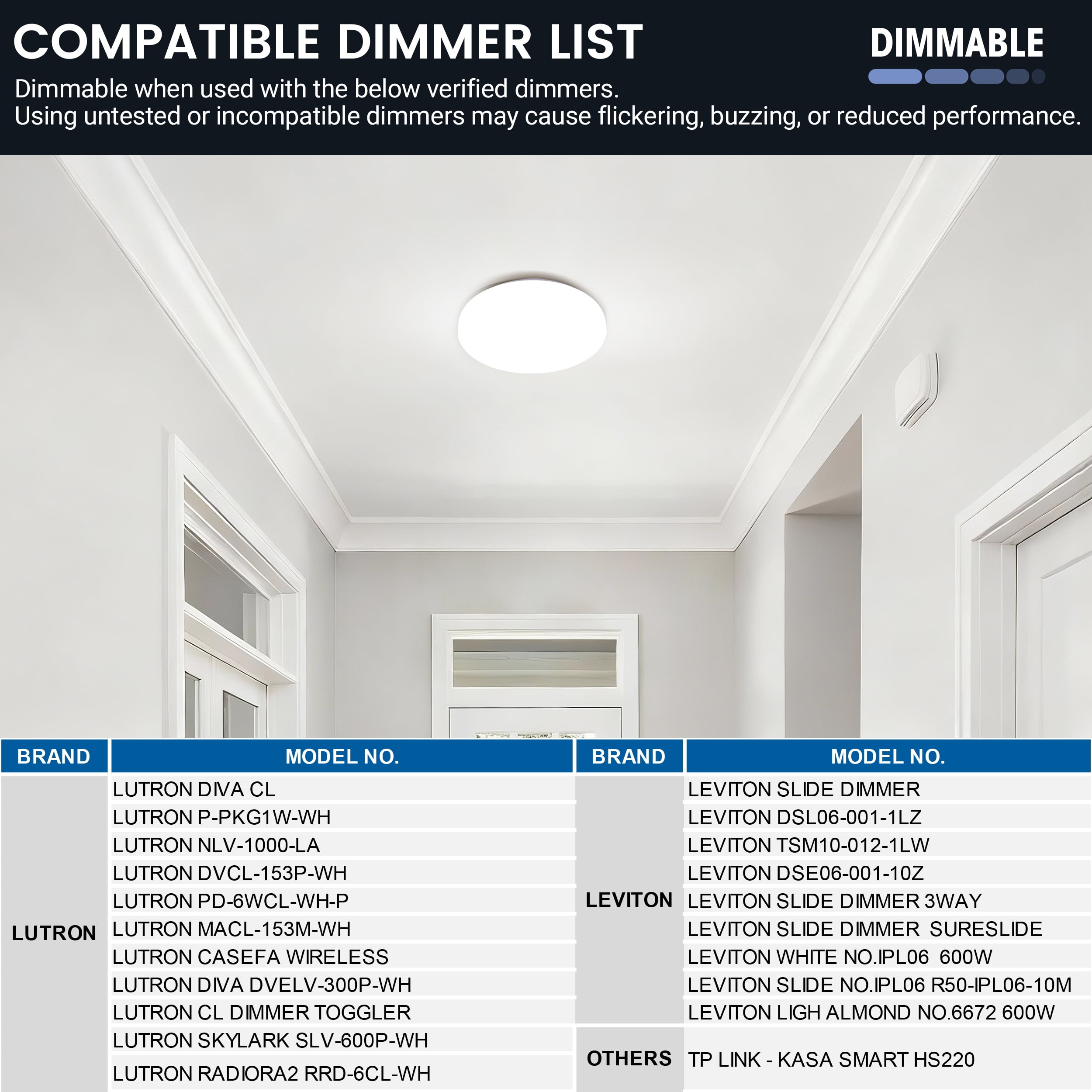 Mainstays 13 Inch Flush Mount LED Ceiling Light with 5CCT Selectable Color Temperatures (2 Pack)