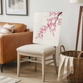 thumbnail image 6 of Cherry Blossoms Chair Back Covers, Removable Chair Covers for Dining Chairs Set of 8, Washable Chairs Slipcovers Back Seat Protector for Wedding Party 19"x20", 6 of 9