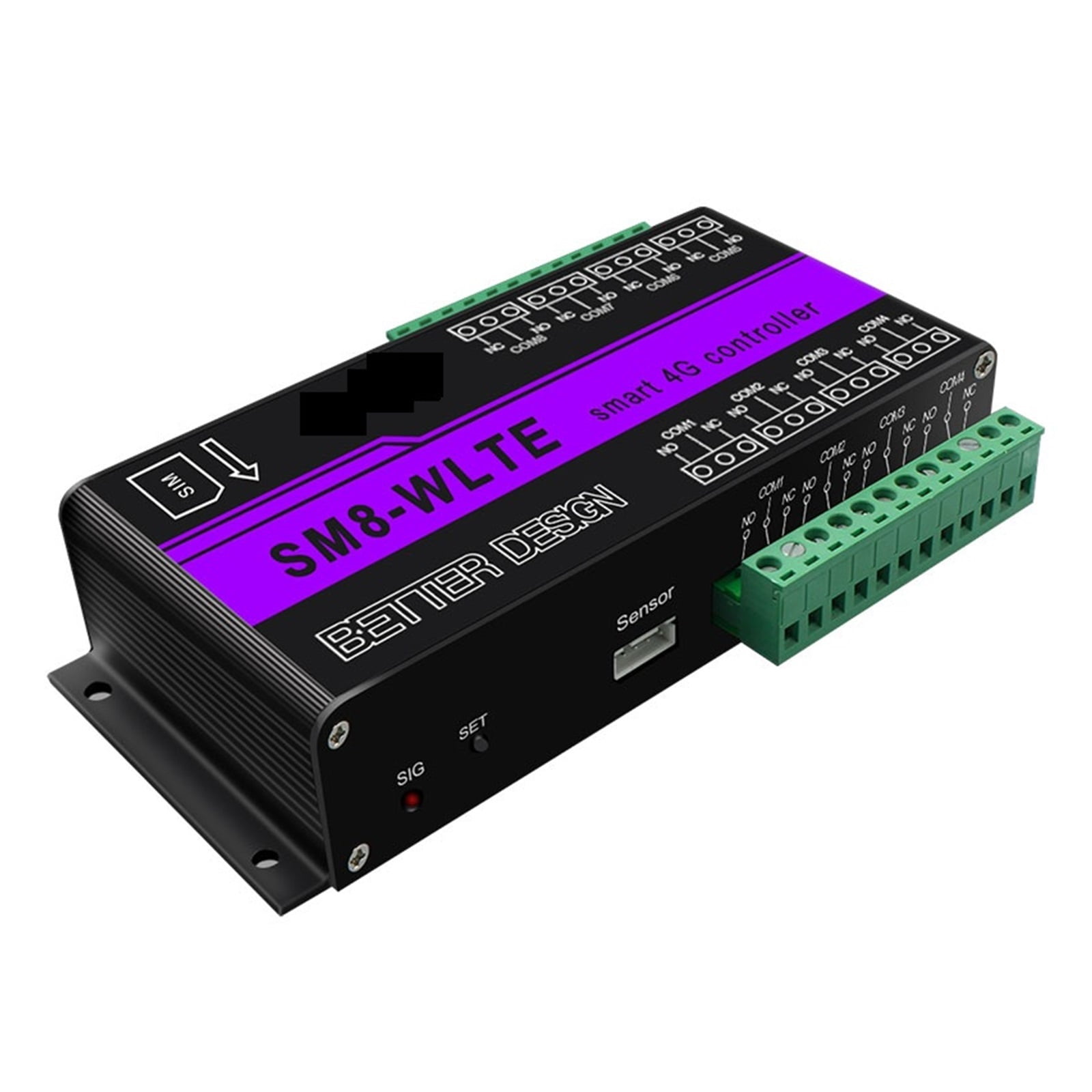 4G 8Ch Relay Switch GSM SMS LTE APP Remote Controller WithTemperature Humidity Sensor For Gate Opener Motor SM8-WLTE