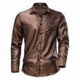 thumbnail image 3 of DDAPJ pyju Men's Glitter Shirt Short Sleeve Shiny Party Costume Tops for Casual Dance Club Prom Coffee M, 3 of 9
