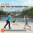 thumbnail image 2 of KFFKFF 4 x 12 ft Pool Fence Detachable Pool Fence for Outdoor Underground Swimming Pools, 2 of 9