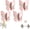 4 Pink, variant on 4 Pack Rotating Butterfly Adhesive Wall Hooks No Drill 3-Prong Swivel Hangers with 270° Adjustable Wings Strong Stick On Organizer for Inner & Outer Corners Bathroom & Entryway (4 White)