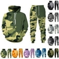 thumbnail image 2 of Aihuaihua Camo Sweat Suits Men Tracksuits 2 Piece Sets,Warm Pullover Sweatshirt and Sweatpants,Athletic Jogging Sweatsuit Light Purple XXL, 2 of 3