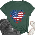 thumbnail image 5 of Women American Flag Shirts USA Flag Stars Stripes Graphic Blouse Patriotic Shirt 4th of July T Shirt Summer Tops Tee, 5 of 6