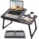 thumbnail image 3 of JERZOU Mesa Plegable Soporte para Laptop con Portavasos y Dise&ntilde;o con Ranura Inclinaci&oacute;n Ajustable de 5 Niveles Soporte Plegable Escritorio Port&aacute;til para Comer Escribir, 3 of 9