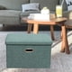 thumbnail image 5 of Taburete plegable para almacenamiento, asiento acolchado otomano, juguetes plegables, caja rectangular, taburete para reposapiés con tapa, taburete Macarena Otomana de almacenamiento plegable, 5 of 8