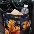 thumbnail image 6 of Tropical Jungle Palm Leaves Foldable Car Trash Can with Lid, Leak-Proof Hanging Storage Bag - Car Trash Bin, Mini Trash Can, 6 of 6