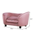 thumbnail image 3 of Sofá cama para mascotas Getifun Terciopelo con Cojín Lavable para Perros y Gatos Pequeños Gris Rosa, 3 of 5