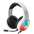 thumbnail image 1 of Audífonos Gamer Basher BASH-4206WH Ajustable con Luz LED Blanco, 1 of 4