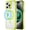 Transparent + green, variant on Magnetic for iPhone 15 Pro/ 6.1" Case, Compatible with Magsafe Military Shockproof Protective Bumper Cute Transparent Slim Anti-Yellowing Phone Case for iPhone 15 Pro Cover,