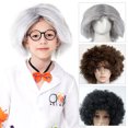 thumbnail image 1 of Peluca divertida con cabeza explosiva de cabello rizado para niños, estilo hip hop, para juego de rol de niños, 1 of 5