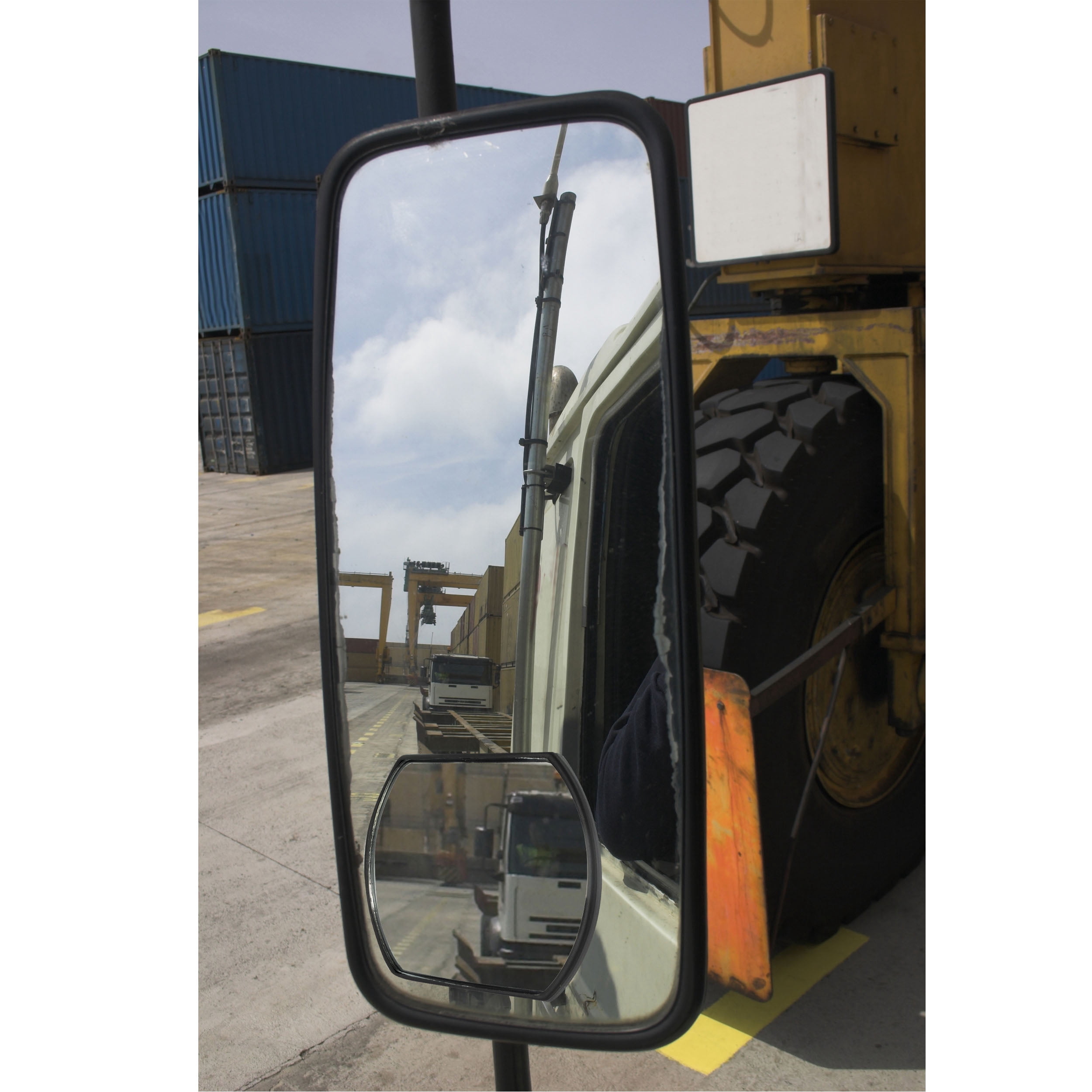 Custom Accessories 4" x 5-1/2" RV & Truck Blind Spot Mirror, Black