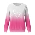 thumbnail image 4 of Womens Valentines Day Love Printing Gradient Long Sleeve Crewneck Sweater Pullover, 4 of 4