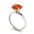 thumbnail image 2 of 2.5 ct Round Cut Simulated Red Diamond Solitaire Engagement Ring for Women in 18K White Gold, 2 of 5
