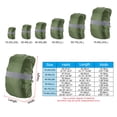 thumbnail image 2 of Unique Bargains 65-75L Waterproof Backpack Rain Cover with Reflective Strap XL Olive, 2 of 6