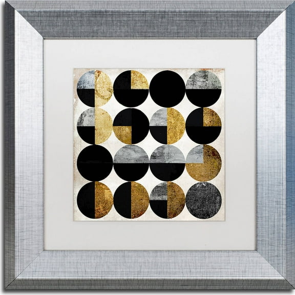 Trademark Fine Art "Conversation" Canvas Art by Color Bakery, White Matte, Silver Frame