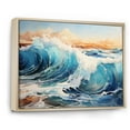 thumbnail image 2 of Designart "Tranquil Horizons At Beach Sunrise V" Ocean Floater Framed Wall Decor, 2 of 5