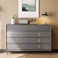 thumbnail image 4 of ABCISI 8 Pack Gold Cabinet Clover Knobs, Zinc Alloy Flower Ring Drawer Pulls, Cupboard Drawer Knobs with Screws, Furniture Hardware for Dresser Desk Vanity Kitchen Bathroom, 4 of 7