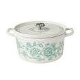 thumbnail image 2 of The Pioneer Woman Agatha Enameled Cast Iron 5-Quart Dutch Oven, Green Floral, 2 of 20