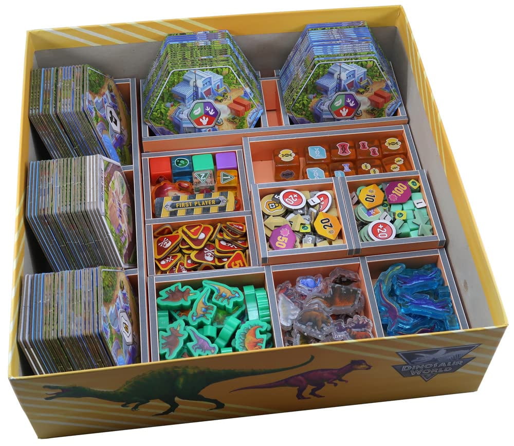 Folded Space Board Game Organizer: Dinosaur World (Colour Insert)