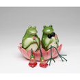 thumbnail image 3 of Ceramic Frog Couple Salt and Pepper Shakers Lilypad Home Gift, 3 of 3