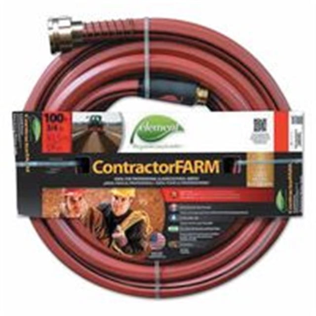 Heat Wave Tuyau Brun Contractorfarm Robuste 0,75 Pieds' x 100 Pieds Enroulé et Emballé avec Marque visible. Conçu pour un Usage Professionnel et Agricole, Ce Tuyau de Jardin Présente un Renforcement Robuste, une Forme Octogonale pour une performance d'Éclatement et une Résistance aux Plis, et des Raccords Ultra-Grands Adaptés aux Mains Gantées. Eau Potable Sûre et Conforme aux Normes Sans Plomb en Vertu de la Loi Fédérale sur l'Eau Potable Sécuritaire.