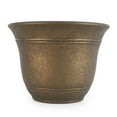 thumbnail image 6 of HC Companies Sierra 10 Inch Garden Planter Pot, Celtic Bronze (3 Pack), 6 of 11