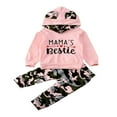 thumbnail image 1 of Baby Girls Hooded Sweatshirt Tops Floral Long Pants with Headband Sweatsuit, 1 of 6