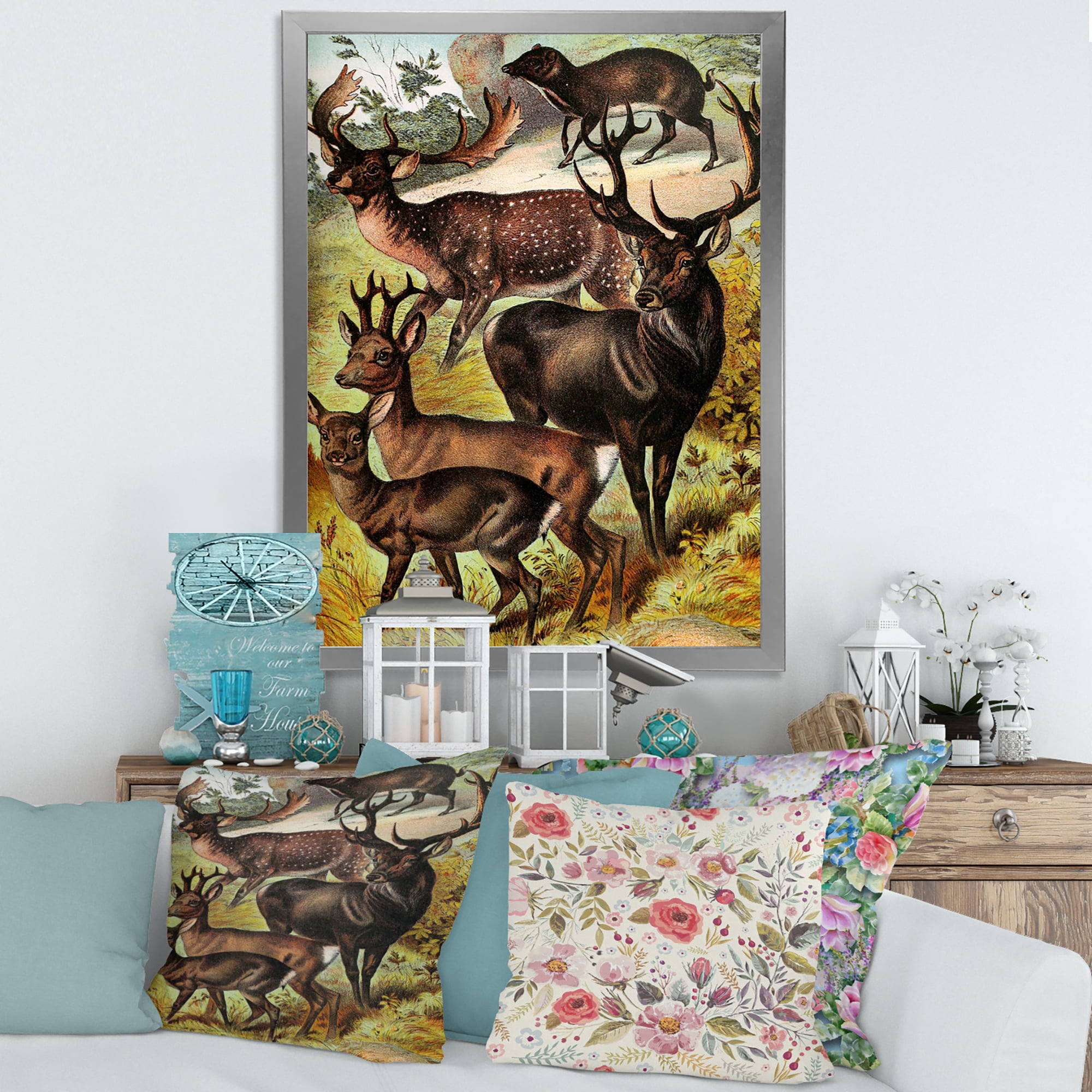 Designart 'Old-world Mammals I' Farmhouse Framed Art Print