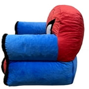 Marvel Spiderman Kids Figural Bean Bag Chair with Sherpa Trimming, Multi-color