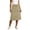 Z152-Khaki, variant on Womens Skirts Summer Midi Flared Ruffle Color Block Lightweight Women's Flowy Handkerchief Hemline Midi Skirt