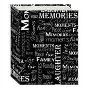 Pioneer Photo Albums A4-100 Photo Album Black and White Words, 100 Pockets 4" x 6"