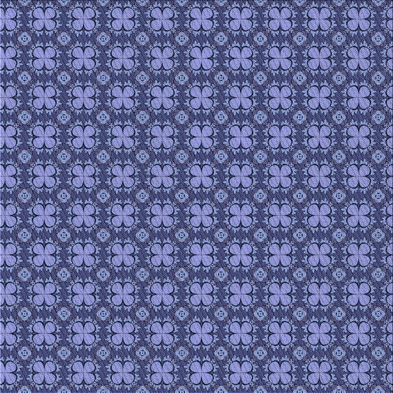 Ahgly Company Machine Washable Indoor Square Transitional Sky Blue Area Rugs, 6' Square