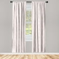 thumbnail image 3 of Ambesonne Leaves Curtains, Rose Aloha Leaf Botanical, Pair of 28"x84", Rose and White, 3 of 5