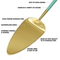 thumbnail image 5 of Koyal Wholesale Modern Wedding Cake Knife And Server Set - 2-Piece Gold Cake Cutter & Server With Mint Handle, 5 of 5
