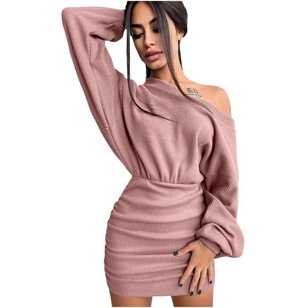 Set For Life Blush Pink Ribbed Bodycon Two-Piece Dress