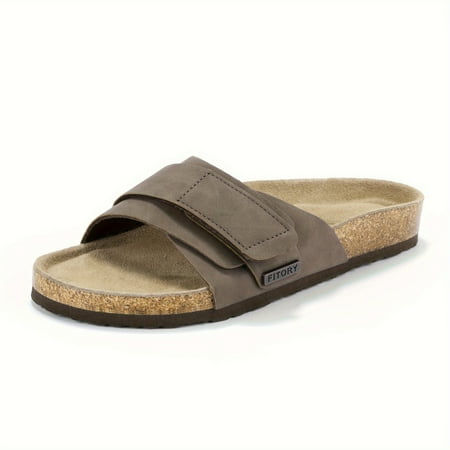 

NAYUKA Flat Sandals With Adjustable Straps Casual Open Toe Cork Footbed Slides
