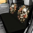 thumbnail image 2 of POLERO Floral Skull Car Back Seat Covers, Set of 2 Pieces Stretch Durable Seat Covers for Automotive Interior, 2 of 7