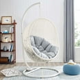thumbnail image 2 of Swing Lounge Chair, Sunbrella, White Grey Gray, Modern Contemporary Urban Design, Outdoor Patio Balcony Cafe Bistro Garden Furniture Hotel Hospitality, 2 of 8