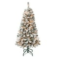 thumbnail image 4 of National Tree Company 4.5 ft. Pre-Lit Artificial Acacia Christmas Tree, Green, Flocked, 100 Clear Lights, Includes Stand, 4 of 6